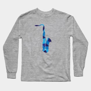 Blues Sax - Abstract Long Sleeve T-Shirt